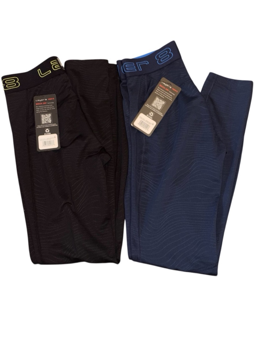 Layer 8 Compression Pants Men’s Small Two Pair Breathable Supportive Quick Dry
